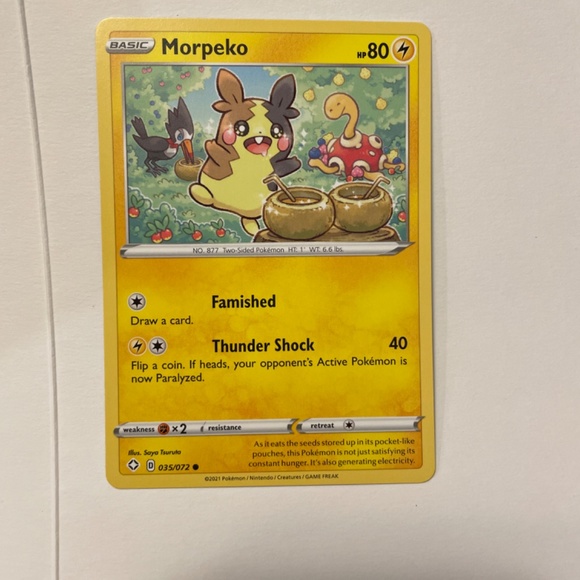 Two Pokémon cards, shinx and morpeko - Picture 3 of 3